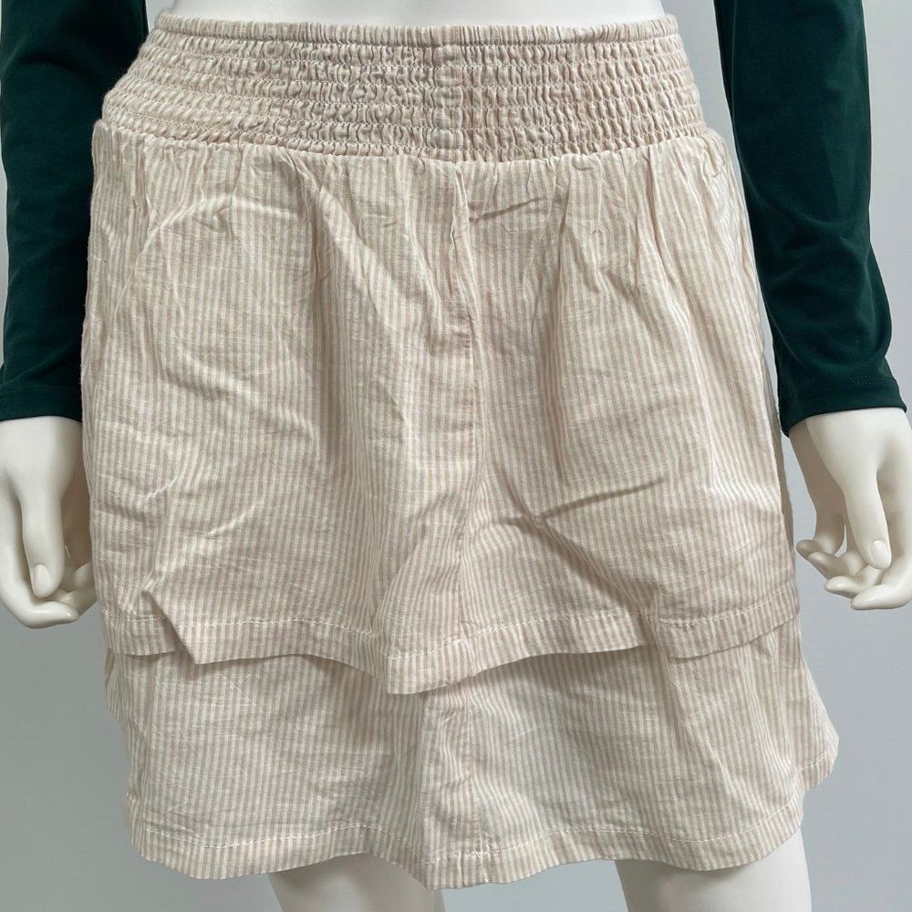 H&M Striped Cream Skirt